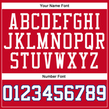 Load image into Gallery viewer, Custom Red White-Royal Authentic Throwback Basketball Jersey