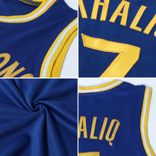 Load image into Gallery viewer, Custom Royal Silver Gray-Red Authentic Throwback Basketball Jersey