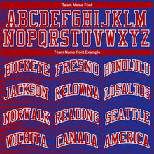 Load image into Gallery viewer, Custom Royal Red-White Round Neck Sublimation Basketball Suit Jersey