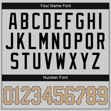 Load image into Gallery viewer, Custom Silver Gray Old Gold-Black Authentic Throwback Basketball Jersey