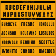 Load image into Gallery viewer, Custom Gold Black Sublimation Fade Fashion Soccer Uniform Jersey