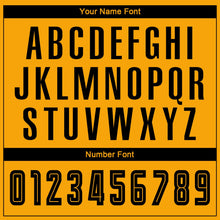 Load image into Gallery viewer, Custom Gold Black Sublimation Fade Fashion Soccer Uniform Jersey