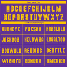 Load image into Gallery viewer, Custom Purple Gold-Black Sublimation Fade Fashion Soccer Uniform Jersey