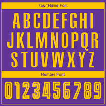 Load image into Gallery viewer, Custom Purple Gold-Black Sublimation Fade Fashion Soccer Uniform Jersey