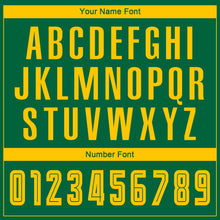 Load image into Gallery viewer, Custom Kelly Green Gold-Black Sublimation Fade Fashion Soccer Uniform Jersey