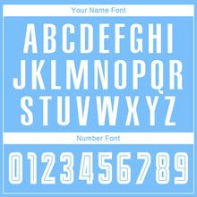 Load image into Gallery viewer, Custom Powder Blue White-Black Sublimation Fade Fashion Soccer Uniform Jersey