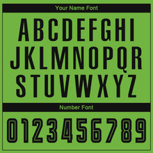 Load image into Gallery viewer, Custom Neon Green Black Sublimation Fade Fashion Soccer Uniform Jersey