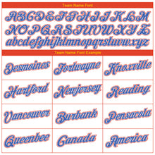 Load image into Gallery viewer, Custom White Blue-Orange Authentic Throwback Basketball Jersey