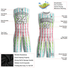 Load image into Gallery viewer, Custom White White-Red Round Neck Sublimation Basketball Suit Jersey