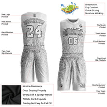 Load image into Gallery viewer, Custom White White-Black Round Neck Sublimation Basketball Suit Jersey