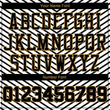 Load image into Gallery viewer, Custom White Black-Old Gold Round Neck Sublimation Basketball Suit Jersey