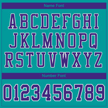 Load image into Gallery viewer, Custom Aqua Purple-White Mesh Authentic Football Jersey