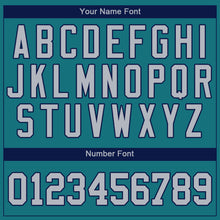 Load image into Gallery viewer, Custom Aqua Gray-Navy Authentic Baseball Jersey