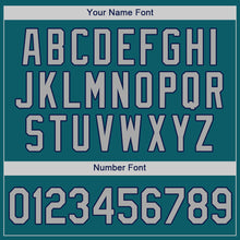 Load image into Gallery viewer, Custom Aqua Gray-Navy Authentic Baseball Jersey