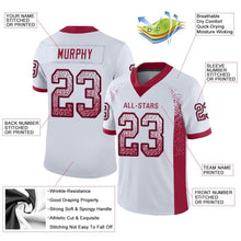 Load image into Gallery viewer, Custom White Cardinal-Black Mesh Drift Fashion Football Jersey