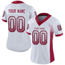 Load image into Gallery viewer, Custom White Cardinal-Black Mesh Drift Fashion Football Jersey