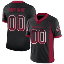 Load image into Gallery viewer, Custom Black Cardinal-White Mesh Drift Fashion Football Jersey