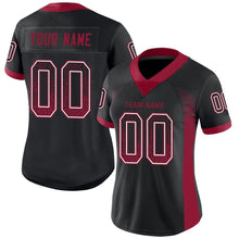 Load image into Gallery viewer, Custom Black Cardinal-White Mesh Drift Fashion Football Jersey