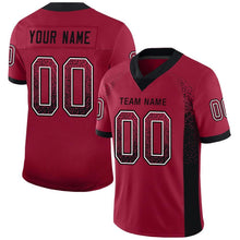 Load image into Gallery viewer, Custom Cardinal Black-White Mesh Drift Fashion Football Jersey