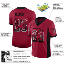 Load image into Gallery viewer, Custom Cardinal Black-White Mesh Drift Fashion Football Jersey
