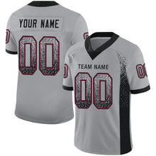 Load image into Gallery viewer, Custom Light Gray Black-Cardinal Mesh Drift Fashion Football Jersey