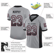 Load image into Gallery viewer, Custom Light Gray Black-Cardinal Mesh Drift Fashion Football Jersey