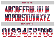 Load image into Gallery viewer, Custom Lights Out Black Red-Navy USA Flag Fashion Football Jersey