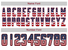 Load image into Gallery viewer, Custom White Red-Black USA Flag Fashion Football Jersey