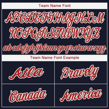 Load image into Gallery viewer, Custom Navy Red-White Baseball Jersey