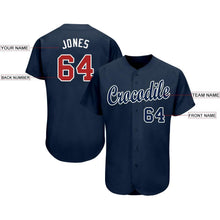 Load image into Gallery viewer, Custom Navy Red-White Baseball Jersey