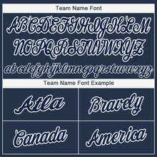 Load image into Gallery viewer, Custom Navy Red-White Baseball Jersey