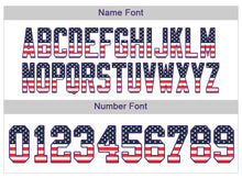 Load image into Gallery viewer, Custom Lights Out Black Purple-Old Gold USA Flag Fashion Football Jersey