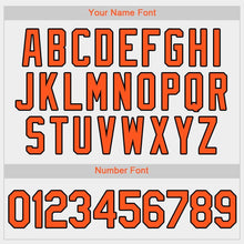 Load image into Gallery viewer, Custom White Orange-Black Baseball Jersey