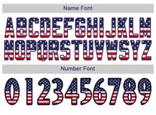 Load image into Gallery viewer, Custom White Purple-Black USA Flag Fashion Football Jersey