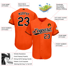 Load image into Gallery viewer, Custom Orange Black-White Baseball Jersey
