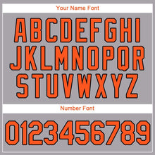 Load image into Gallery viewer, Custom Gray Orange-Black Baseball Jersey