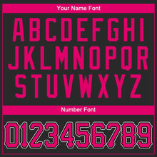 Load image into Gallery viewer, Custom Black Pink-White Authentic Baseball Jersey