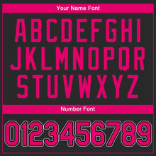 Load image into Gallery viewer, Custom Black Pink-White Authentic Baseball Jersey