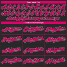 Load image into Gallery viewer, Custom Black Pink-White Authentic Baseball Jersey