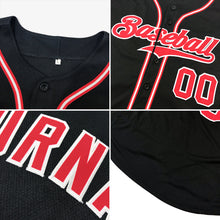 Load image into Gallery viewer, Custom Black Pink-White Authentic Baseball Jersey