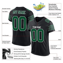 Load image into Gallery viewer, Custom Black Gotham Green-White Mesh Authentic Football Jersey