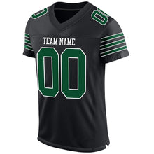 Load image into Gallery viewer, Custom Black Gotham Green-White Mesh Authentic Football Jersey