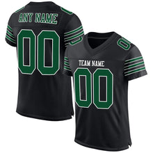 Load image into Gallery viewer, Custom Black Gotham Green-White Mesh Authentic Football Jersey