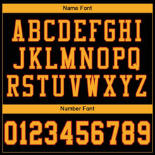 Load image into Gallery viewer, Custom Black Gold-Scarlet Mesh Authentic Football Jersey