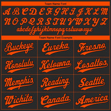 Load image into Gallery viewer, Custom Black Orange Authentic Baseball Jersey