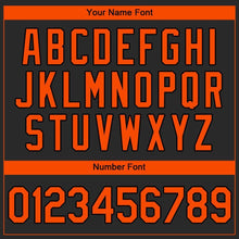 Load image into Gallery viewer, Custom Black Orange Authentic Baseball Jersey