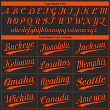 Load image into Gallery viewer, Custom Black Orange Authentic Baseball Jersey