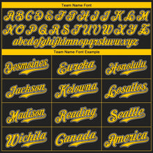 Load image into Gallery viewer, Custom Black Gold-White Authentic Baseball Jersey