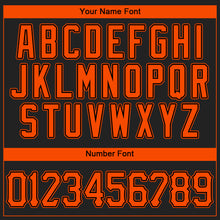 Load image into Gallery viewer, Custom Black Orange Authentic Baseball Jersey