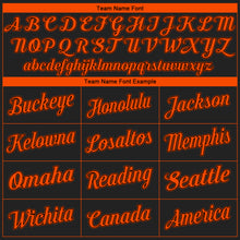 Load image into Gallery viewer, Custom Black Orange Authentic Baseball Jersey